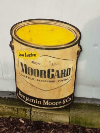 USA sign MoorGard, Benjamin Moore & Co, latex can of paint
