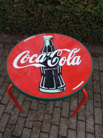 Vintage Coca-Cola table in the 