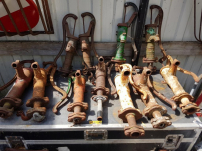 lot with 13 x old hand water pump, crank pump, water pumps