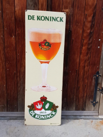 Groot emaille bord van Belgische brouwerij De Koninck 🍻
