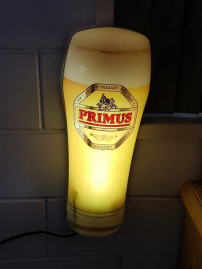 Primus Bier illuminated advertising, light box to hang 💡