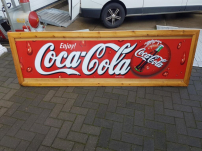 Wooden XXL advertising frame with Coca Cola sticker, nr 2 😎