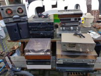 Partij vintage audio apparatuur in 1 koop voor weinig