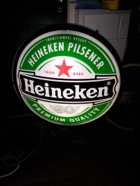 Origineel uitgegeven Heineken Bier dubbelzijdige lichtbak 🍺