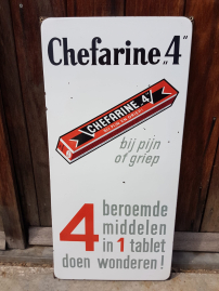 Old and original enamel sign from Chefarine 4