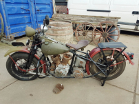 Restoration project, frame Harley Davidson model U 1940, separate engine is included