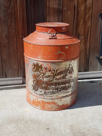 Mega large antique stock tin, shop tin 😍
