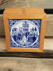 Series of 6 Delft Blue, Delft blue tiles with old professions / crafts 💙