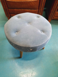 New! Hocker, pouf, footstool, side furniture velvet / velvet.