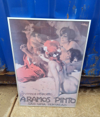 Erotic poster A.Ramos Pinto in a Barth frame.