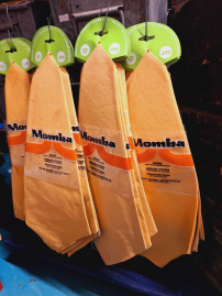 Small lot with 50 new Momba artificial chamois.