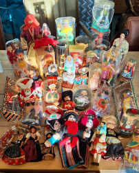Collection of traditional costume dolls.