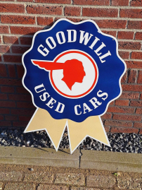 Tof decoratief emaille bord Goodwill Used Cars😎