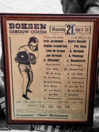 Origineel en authentieke boksposter, boks affiche uit 1958👊