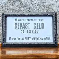 Beautiful text board, frame, frame with glass APPROPRIATE MONEY💸