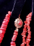 Blood coral, blood coral necklaces, necklaces, gold lock