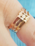 Pracht 14 karaat gouden dames ring met 6 diamantjes 💎