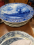Large Delft blue wall plate, wall plates, traditional Dutch scene.