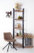 Bookcase Eleonora, Mango wood and metal, showroom model