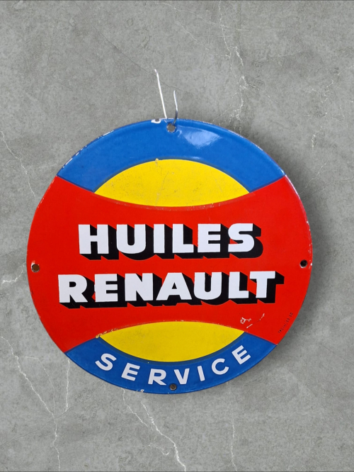 Emaille bord, bordje Huiles Renault Service🚨